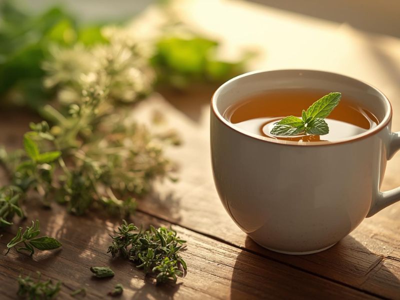 ล olja toplog biljnog ฤaja od maslaฤka ili nane kao lagan veฤernji napitak tokom detoksa.