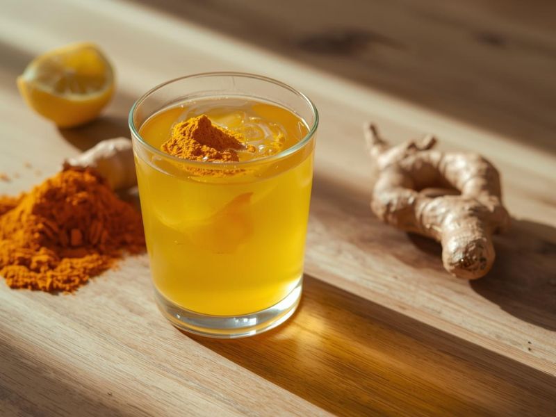 ฤaลกa tople vode sa kurkumom i limunom kao blag napitak za detoks organizma za jedan dan.