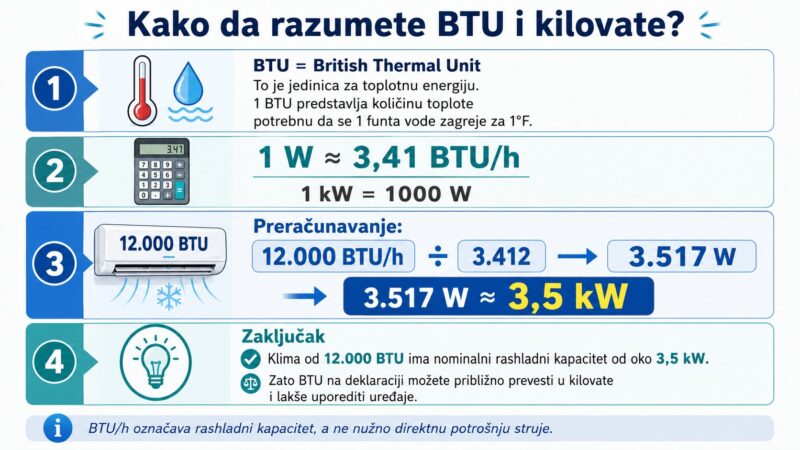 Objašnjenje šta zapravo znači skraćenica BTU