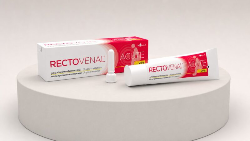 Rectovenal Acute hidrogel za ublažavanje lokalnih tegoba povezanih sa hemoroidima, sa tubom i aplikatorom